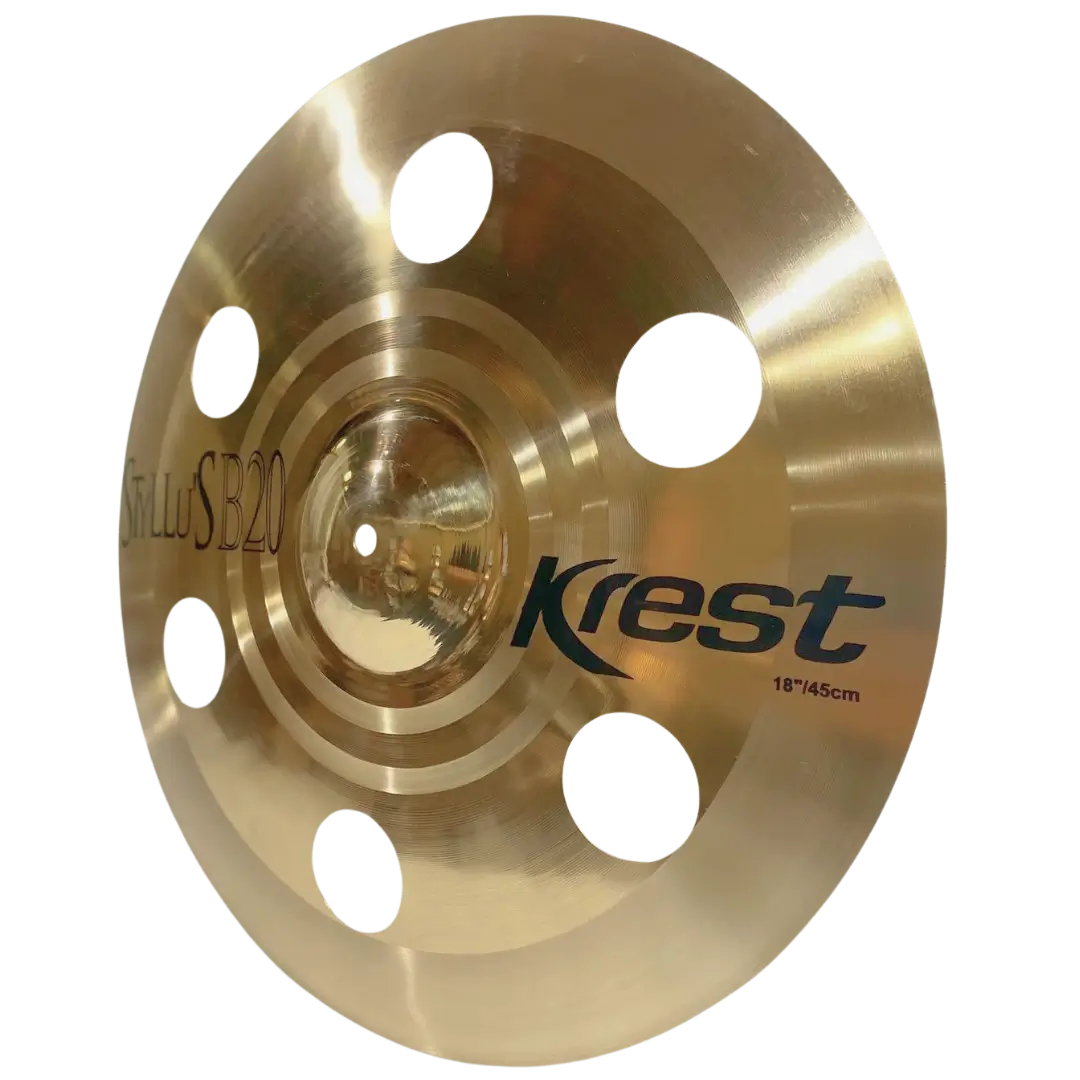 Prato de bateria Krest Cymbals | Bronze artesanal de alta qualidade | Som profissional para estúdio e palco