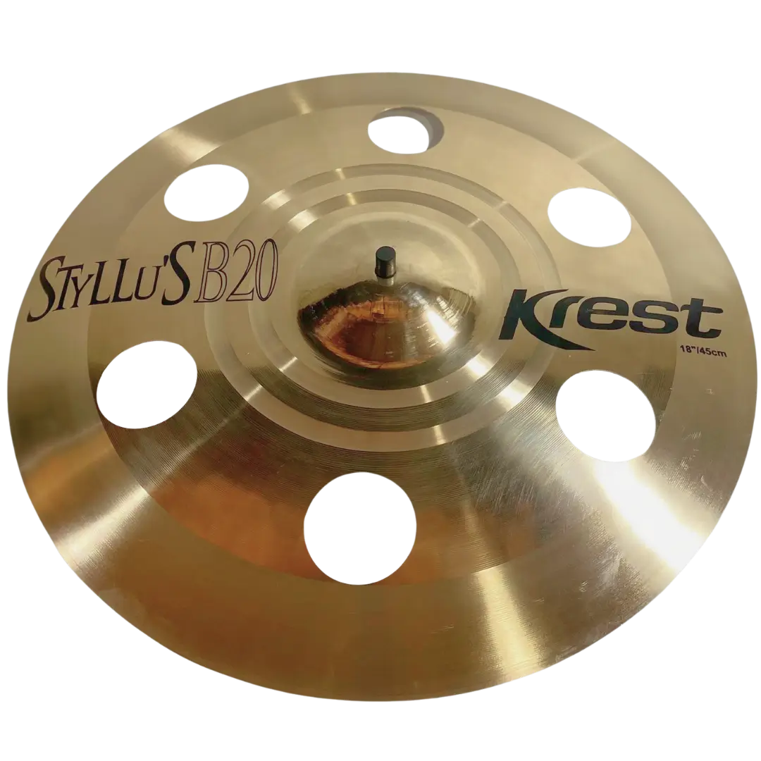 Prato de bateria Krest Cymbals | Bronze artesanal de alta qualidade | Som profissional para estúdio e palco