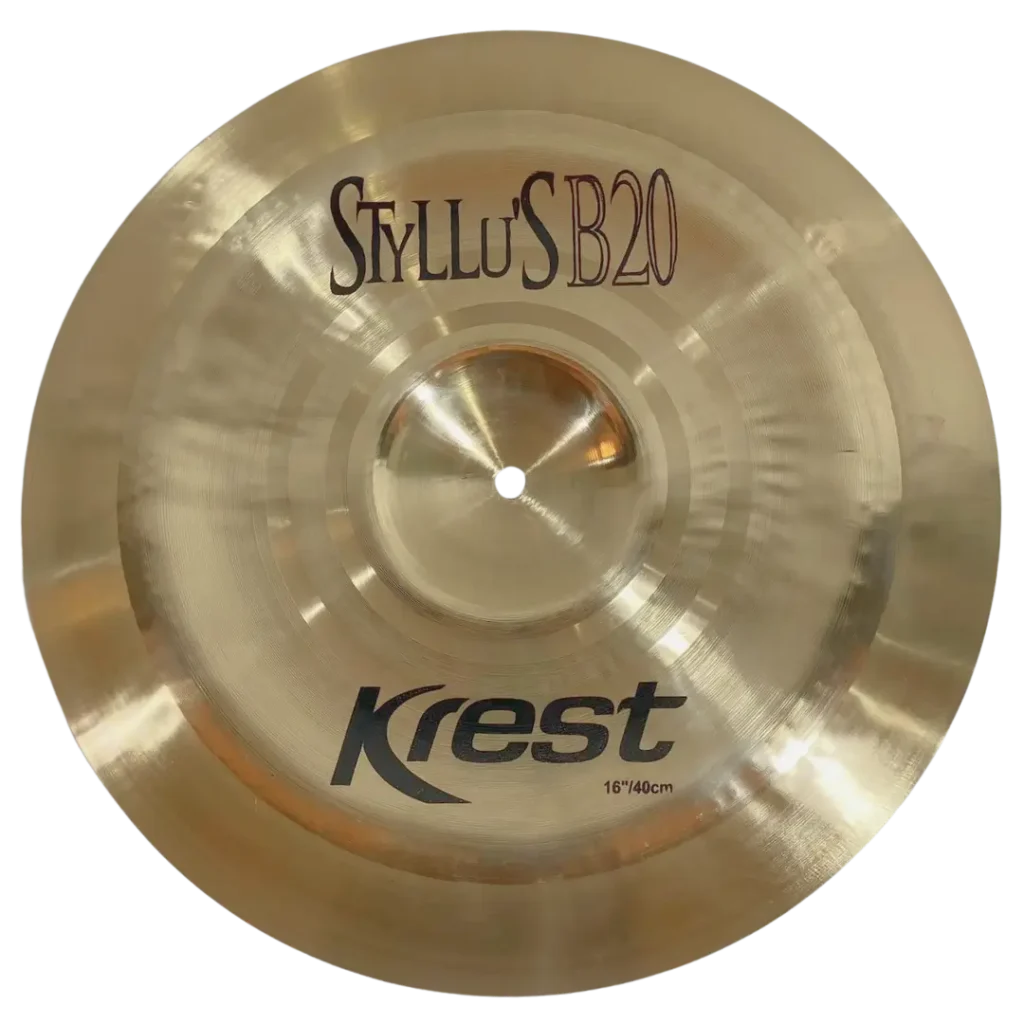 Prato de bateria Krest Cymbals | Bronze artesanal de alta qualidade | Som profissional para estúdio e palco