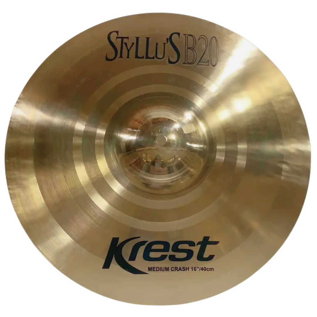 Prato de bateria Krest Cymbals | Bronze artesanal de alta qualidade | Som profissional para estúdio e palco