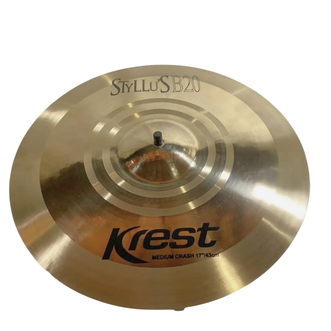 Prato de bateria Krest Cymbals | Bronze artesanal de alta qualidade | Som profissional para estúdio e palco