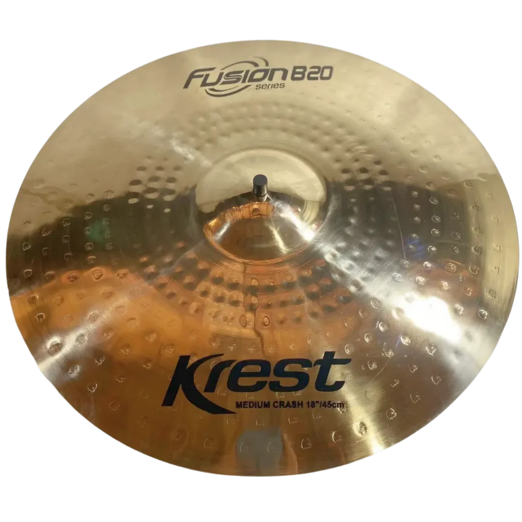 Prato de bateria Krest Cymbals | Bronze artesanal de alta qualidade | Som profissional para estúdio e palco