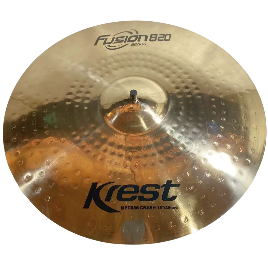 Prato de bateria Krest Cymbals | Bronze artesanal de alta qualidade | Som profissional para estúdio e palco