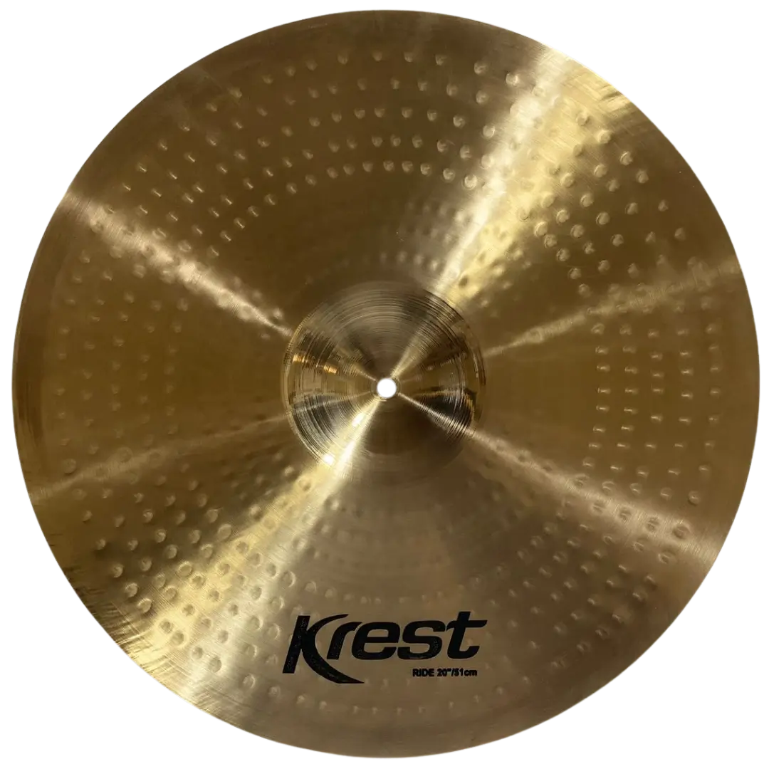 Prato de bateria Krest Cymbals | Bronze artesanal de alta qualidade | Som profissional para estúdio e palco