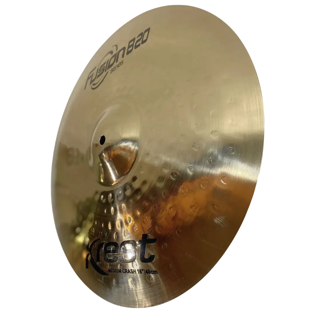 Prato de bateria Krest Cymbals | Bronze artesanal de alta qualidade | Som profissional para estúdio e palco