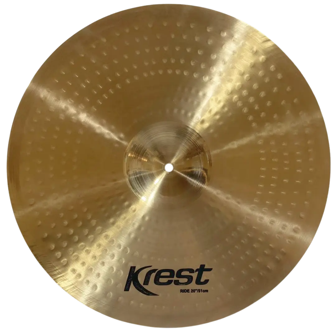 Prato de bateria Krest Cymbals | Bronze artesanal de alta qualidade | Som profissional para estúdio e palco