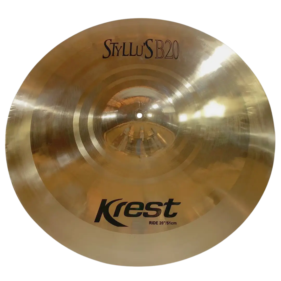 Prato de bateria Krest Cymbals | Bronze artesanal de alta qualidade | Som profissional para estúdio e palco