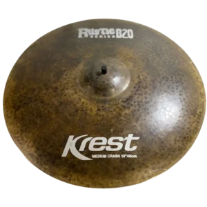 Prato de bateria Krest Cymbals | Bronze artesanal de alta qualidade | Som profissional para estúdio e palco