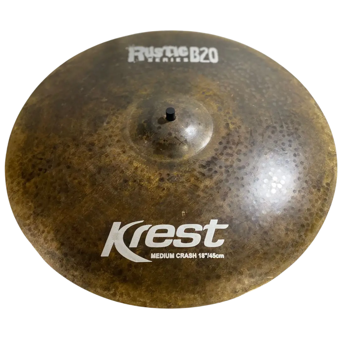 Prato de bateria Krest Cymbals | Bronze artesanal de alta qualidade | Som profissional para estúdio e palco