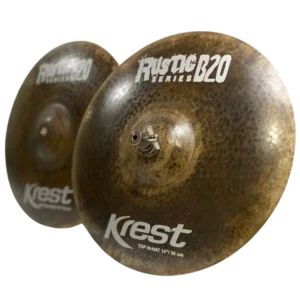 Prato de bateria Krest Cymbals | Bronze artesanal de alta qualidade | Som profissional para estúdio e palco