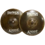 Prato de bateria Krest Cymbals | Bronze artesanal de alta qualidade | Som profissional para estúdio e palco