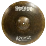 Prato de bateria Krest Cymbals | Bronze artesanal de alta qualidade | Som profissional para estúdio e palco