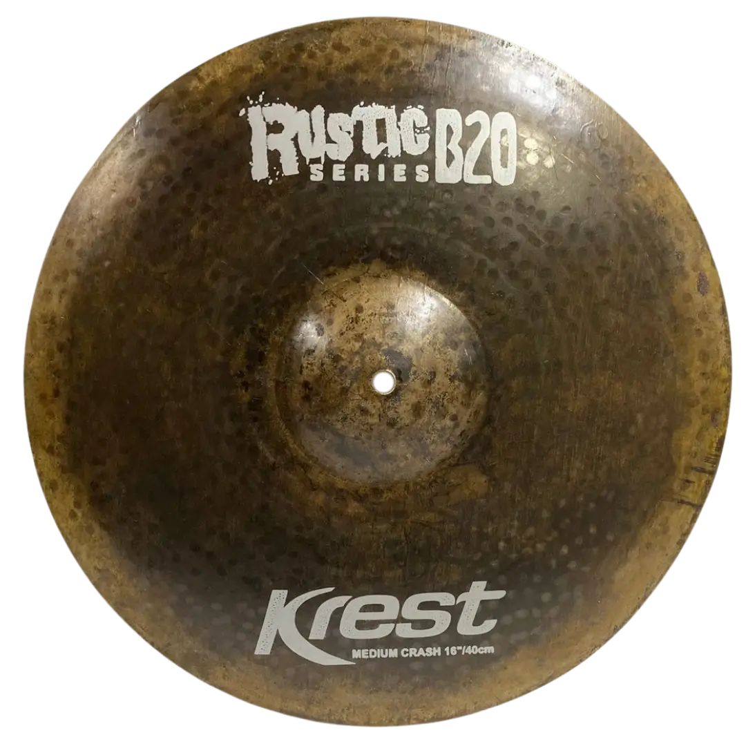 Prato de bateria Krest Cymbals | Bronze artesanal de alta qualidade | Som profissional para estúdio e palco