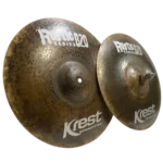 Prato de bateria Krest Cymbals | Bronze artesanal de alta qualidade | Som profissional para estúdio e palco