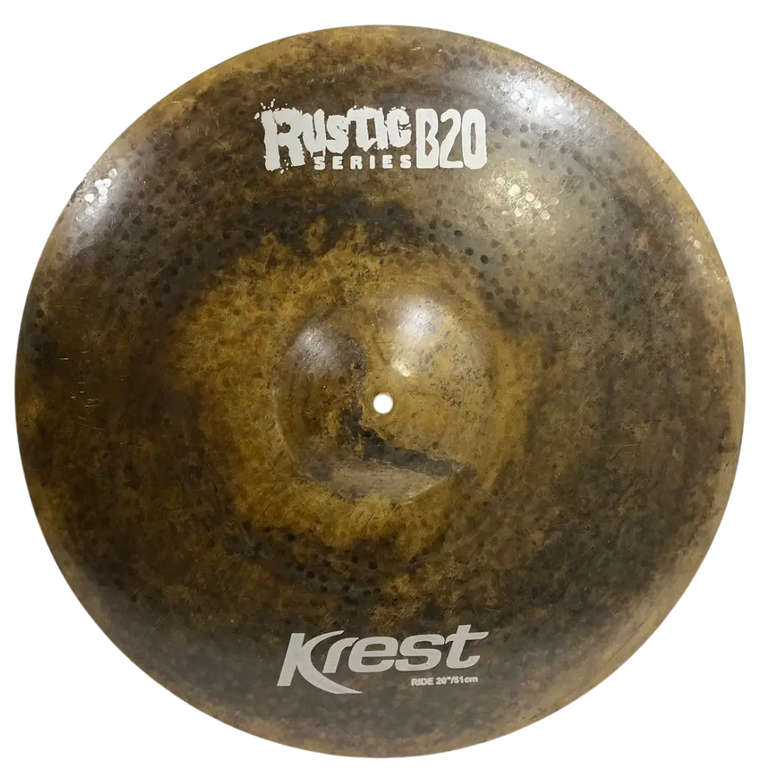 Prato de bateria Krest Cymbals | Bronze artesanal de alta qualidade | Som profissional para estúdio e palco