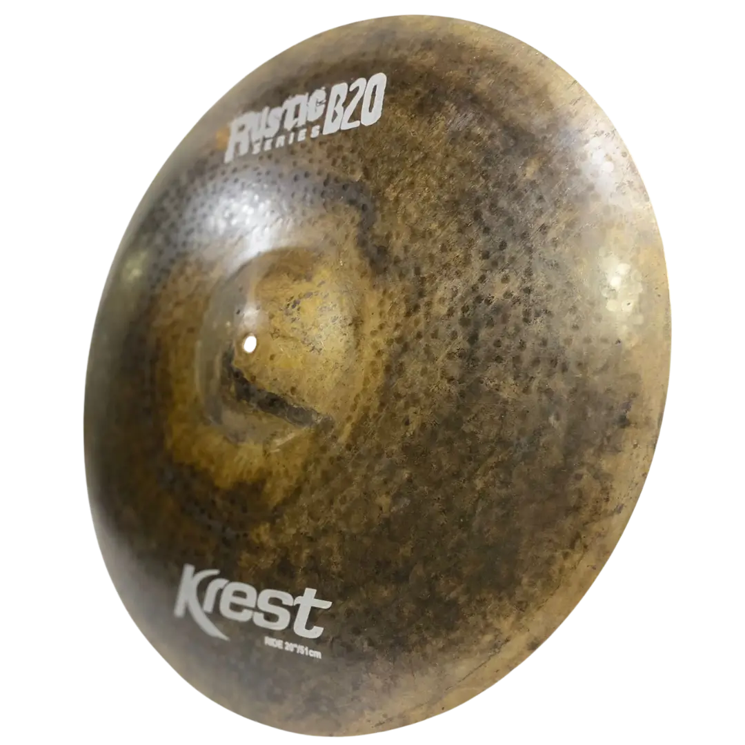 Prato de bateria Krest Cymbals | Bronze artesanal de alta qualidade | Som profissional para estúdio e palco
